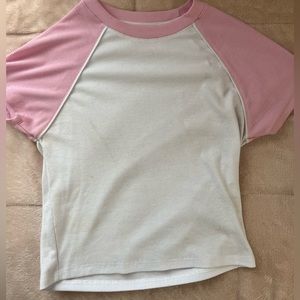 Cotton On Pink Sleeve Baseball Tee